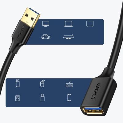 5. Ugreen extension cable USB 3.0 (female) - USB 3.0 (male) adapter 1m (black)