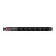 4. LANBERG PDU PRO 19" RACK POWER STRIP (1U, 16A, 7X 230V PL, 2M, BLACK) PDU-PRO-07E-0200-BK