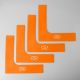 Flat field markers - corners 25x25 cm 4 pcs bright orange SMJ sport ZPN-O