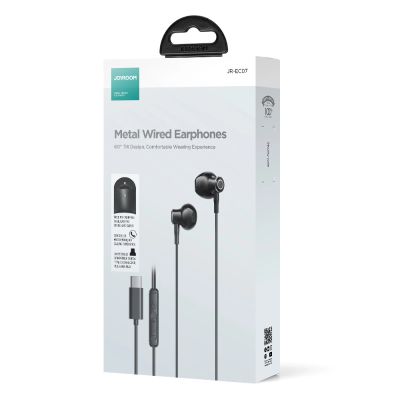 5. Joyroom TYPE-C Series JR-EC07 USB-C in-ear headphones metal - black