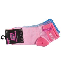 Skechers Mesh Ventilation Quarter Boys and Grils 5PPK Socks SK42055-4130 Pink 31-34