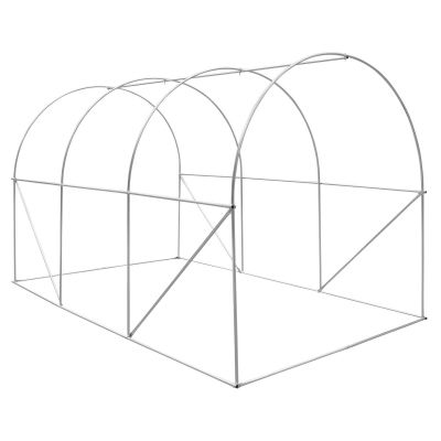49. GREENHOUSE GARDEN TUNNEL 200X300X200CM PE STRUCTURE WHITE STEEL
