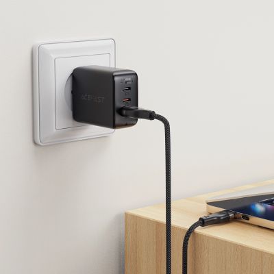 6. Acefast C11-04 USB-A - USB-C 3A Cable 1.2m Magnetic Braid - Black