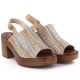 3. Women's wicker heeled sandals M.Daszyński MR23126-7