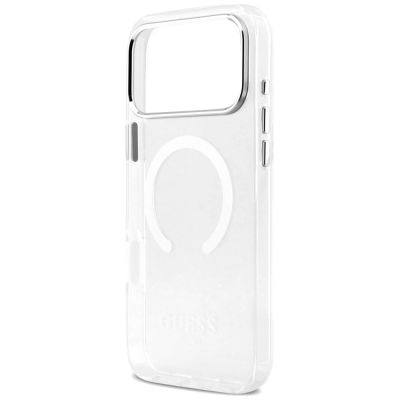 6. Guess Metal Outline MagSafe case for iPhone 17 Pro Max - silver