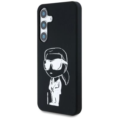 2. Case Karl Lagerfeld Silicone Graffiti Ikonik Printed Logo MagSafe Samsung Galaxy S25 black