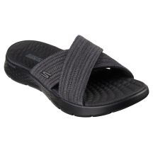 Skechers Women's Flip-Flops GO WALK FLEX SANDAL IMPRESSED 141420 BKGY