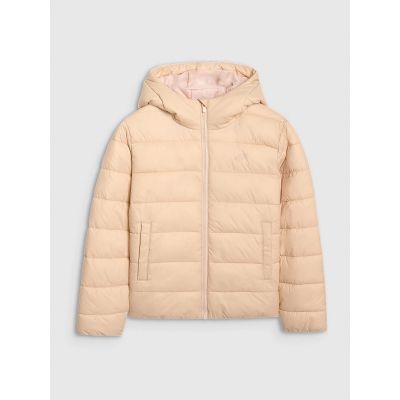 5. Girls' down jacket with synthetic filling 4F 4FJRAW25TDJAF0816-83S