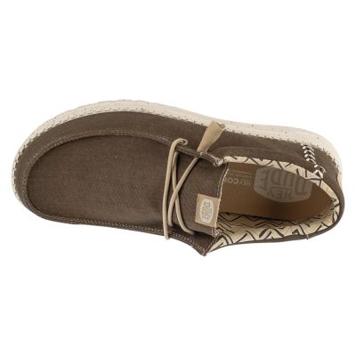 3. Hey Dude Wally Stretch Canvas 40700-2LN Brown 41