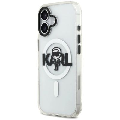 2. Karl Lagerfeld IML Karl Sketch Logo MagSafe Case for iPhone 17 - Transparent