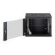 3. DYNAmic 19" 9U wall-mounted network cabinet 600x450, glass door, black, undivided, assembled, 60kg