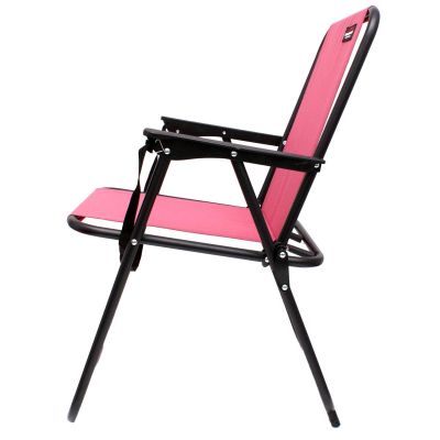 3. REDCLIFFS RED FOLDING CAMPING CHAIR WITH ARMRESTS
