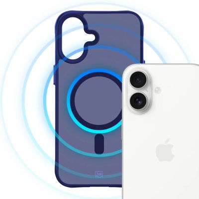 18. 3mk Smoke MagCase for iPhone 16 - Blue-Translucent