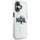 4. Karl Lagerfeld IML Karl Sketch Logo MagSafe Case for iPhone 17 - Transparent