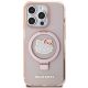 3. Hello Kitty Ring Stand Glitter Electrop Logo MagSafe Case for iPhone 15 Pro - Pink