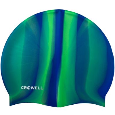 7. Crowell Multi Flame Silicone Swimming Cap, col. 12