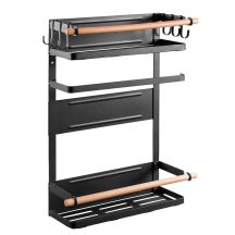 Maclean Magnetic Fridge/Washing Machine Shelf, Black, 12kg Max, MC-910
