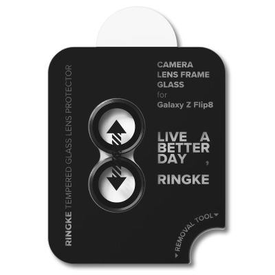 4. Ringke Camera Frame Protector 2-Pack for Samsung Galaxy Z Flip 8 - Black
