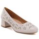 Women's openwork gray Sergio Leone SK180 block heel pumps