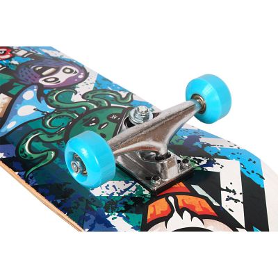 4. OCOTOPUS BLUE WOODEN SKATEBOARD BEST SPORTING