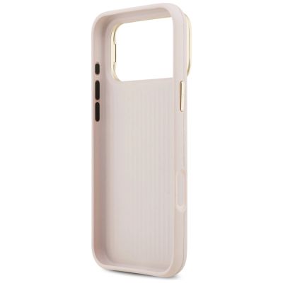 7. Guess Grained Big 4G & Stand Camera Case for iPhone 17 Pro Max - Pink