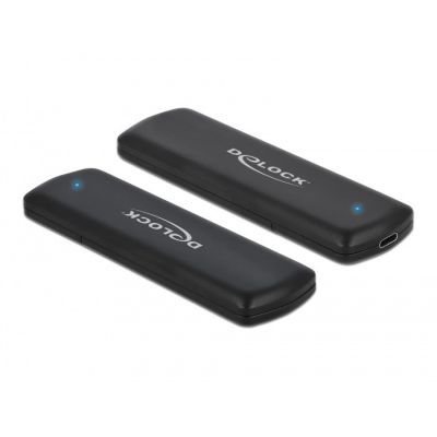 DeLOCK External USB Type-C Enclosure for M.2 NVMe PCIe or SATA SSD - Tool-free