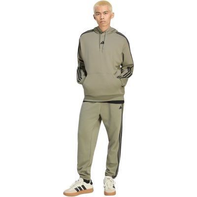 6. Men's adidas Essentials 3-Stripes French Terry Hoodie Olive KY4204