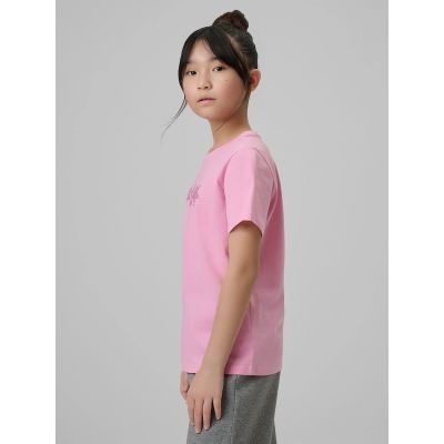 5. Girls' regular printed T-shirt 4F 4FJRSS26TTSHF3455-56S