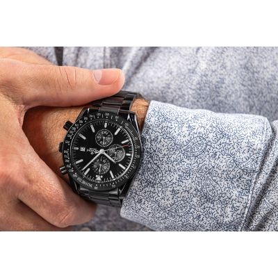 4. Men's Watch Giewont Chronograph Sapphire Black GW8720-B1