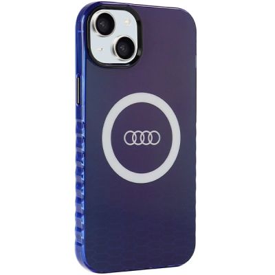 6. Audi IML Big Logo MagSafe case for iPhone 15 Plus / 14 Plus - blue