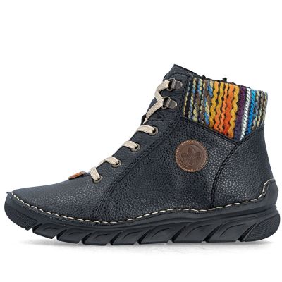 3. Rieker 55040-00 comfortable black women's ankle boots