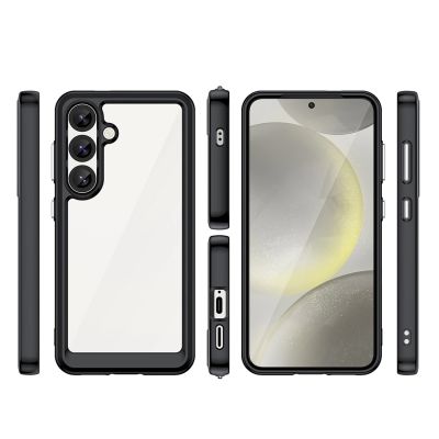 2. Outer Space Case for Samsung Galaxy S25 Edge Cover with Flexible Frame - Black