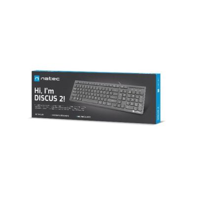 4. NATEC KEYBOARD DISCUS 2 US SLIM BLACK NKL-1829