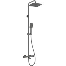 Rain shower with thermostatic bathtub mixer