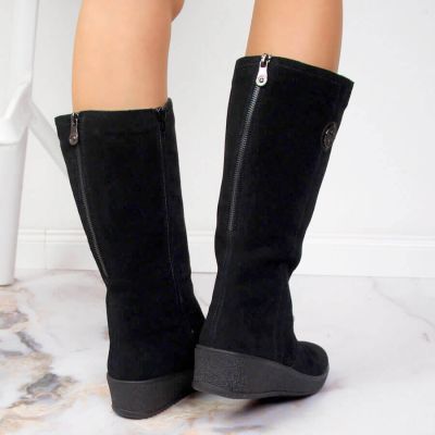 8. Rieker W R237 waterproof nubuck boots lined with sheepskin