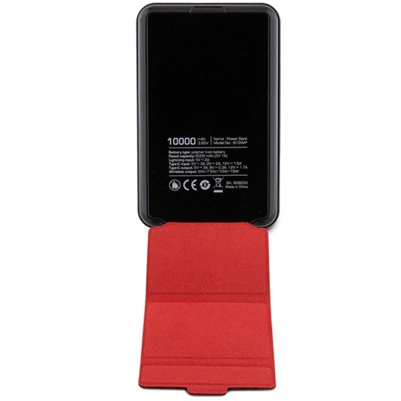 4. Powerbank Ferrari Metal Logo MagSafe induction 15W 10000 mAh with stand function - black