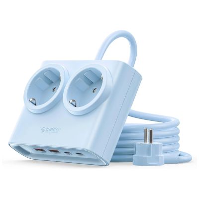 Orico PDC25 25W 6in1 Power Strip 2x AC + 2x USB-A + 2x USB-C - Blue
