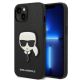 Karl Lagerfeld Saffiano Karl`s Head Patch Case for iPhone 13 / 14 / 15 - Black