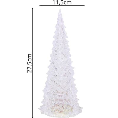 11. DECORATIVE CHRISTMAS TREE TRANSPARENT LED WARM WHITE 27CM