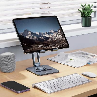 8. Baseus BS-HP006A Rotating Foldable Aluminum Tablet Stand - Gray