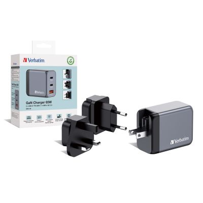 5. Verbatim GaN GNC-65 2xUSB-C Universal Mains Charger