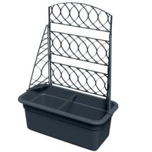 BLOMA ANTHRACITE FLOWERPOT WITH PERGOLA