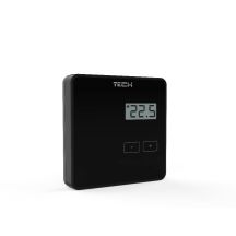 Wireless room thermostat black R-8B Tech Controllers