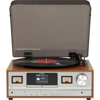 Denver MRD-52 Retro Stereo with Light Wood Turntable