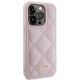 4. Guess Quilted Metal Logo case for iPhone 15 Pro - pink