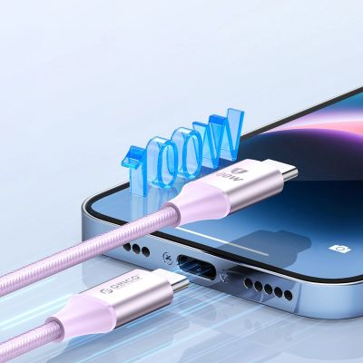 3. Orico CDX 100W 5A Power Delivery USB-C - USB-C 1m Cable - Purple