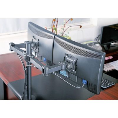 12. TECHLY DOUBLE DESK ARM 2X LED/LCD 13-27 CA