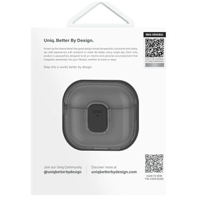 3. Uniq Glase Pro Case for AirPods 4 - Black