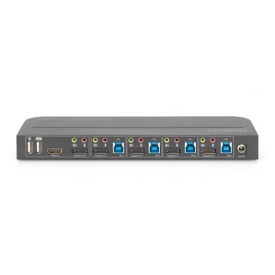 14. Digitus KVM Switch, 4-port, 4K 60 Hz, 4 x DP in, 1 x DP/HDMI out