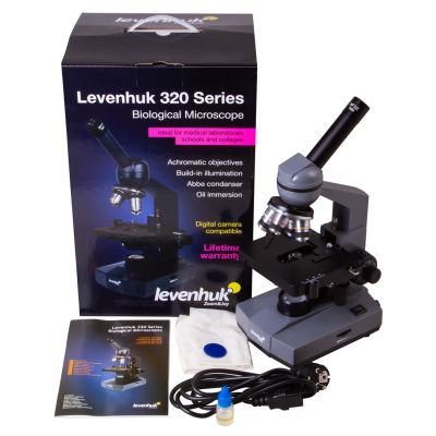 16. Levenhuk 320 BASE Monocular Biological Microscope